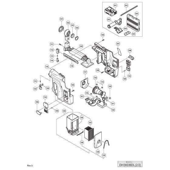 Main Assembly 2 for Hikoki