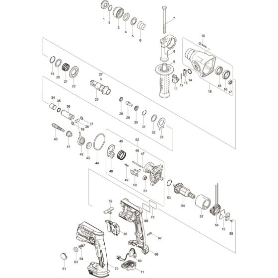 Main Assembly for Makita DHR164Z