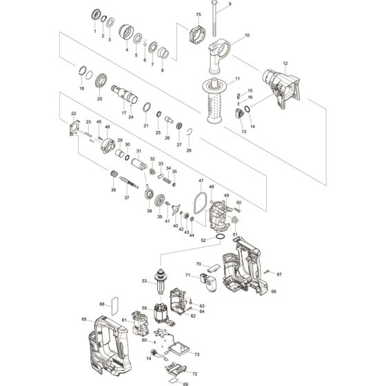 Main Assembly for Makita DHR171Z