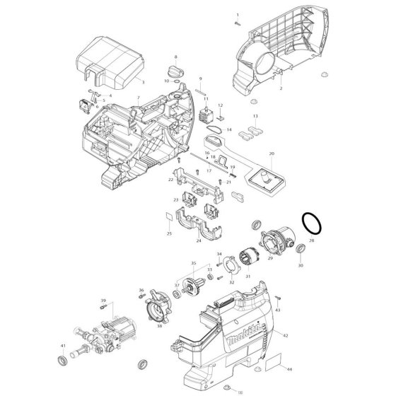 Makita DHW080 Housing Assembly