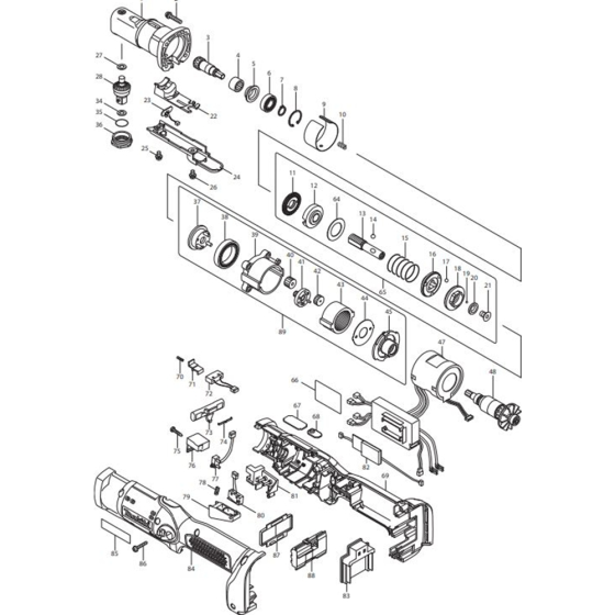 Makita DFL201RZ Assembly