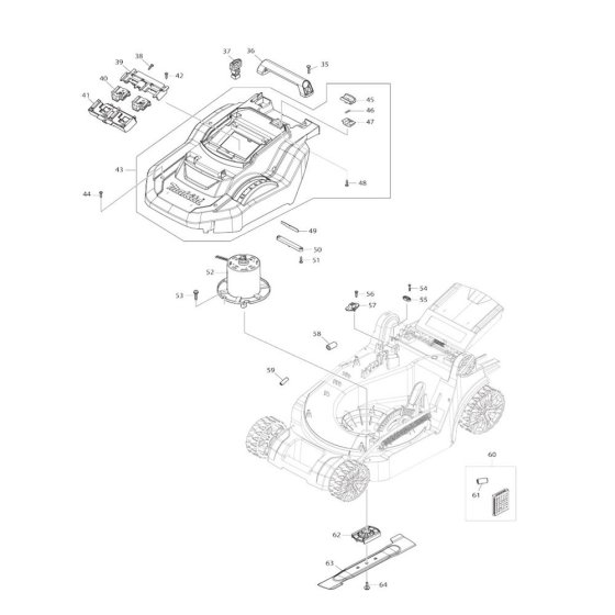 Battery, Motor Assembly for Makita