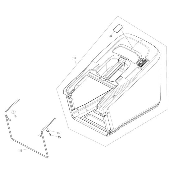 Grass Catcher for Makita DLM431