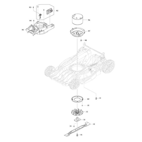 Blade Assembly for Makita DLM480