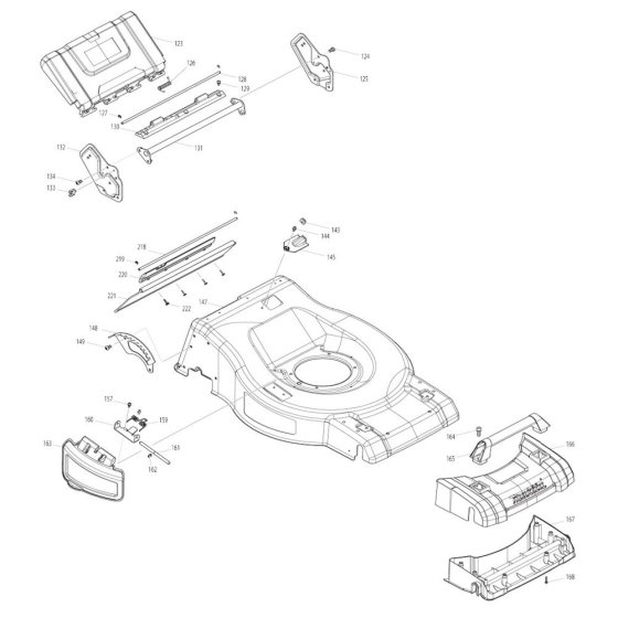 Deck Assembly for Makita DLM532