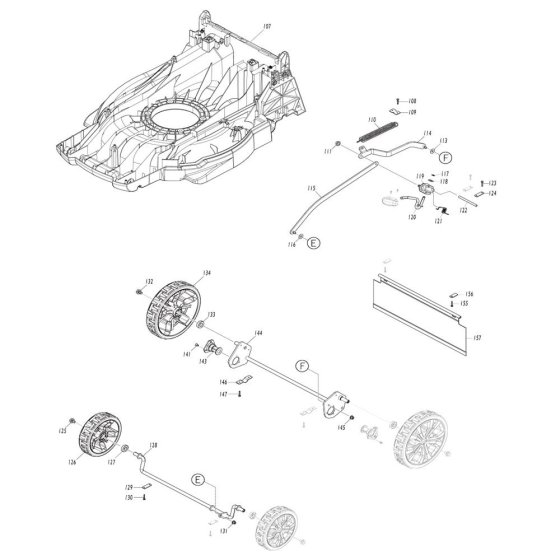 Wheel Assembly for Makita DLM538