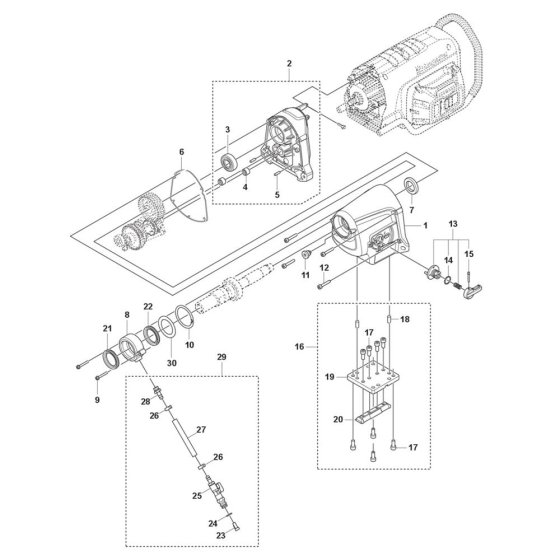 Gearbox Assembly for Husqvarna