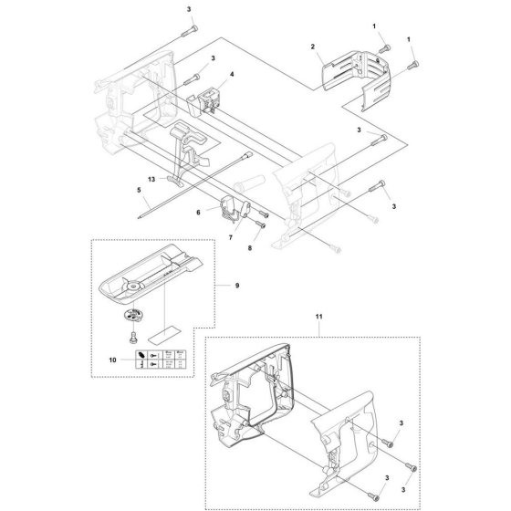 Rear Handle for Husqvarna DM 220