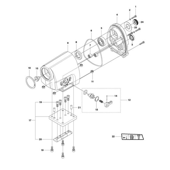 Gearbox Assembly for DM 340