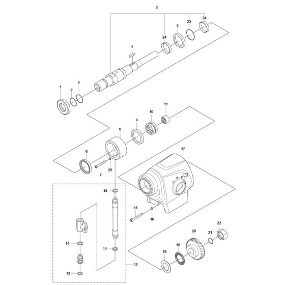 Gearbox Assembly for DM 370