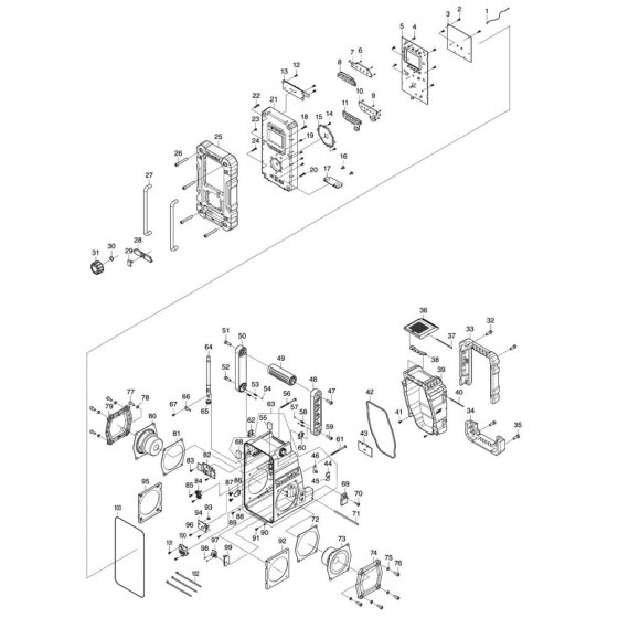 Makita DMR108 Radio Assembly