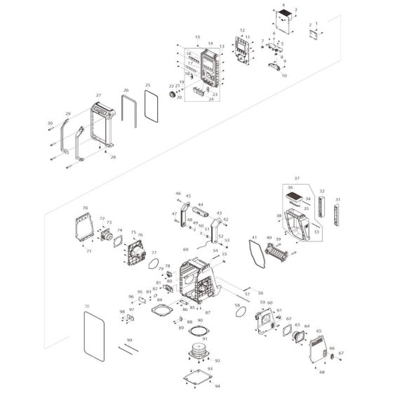 Makita DMR115 Radio Assembly