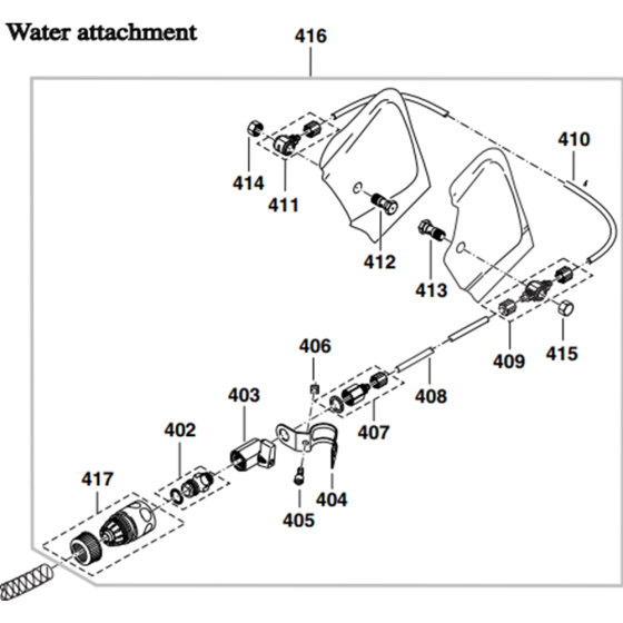 Water Attachment for Makita DPC6410
