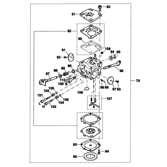 Carburettor HS-273A Assembly