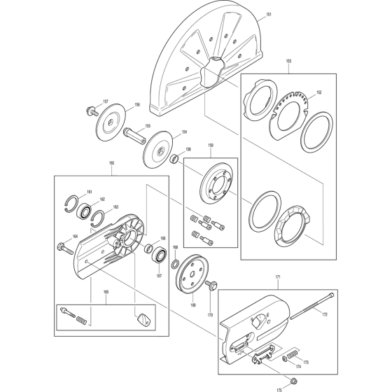 Blade Guard & Sprocket Assembly