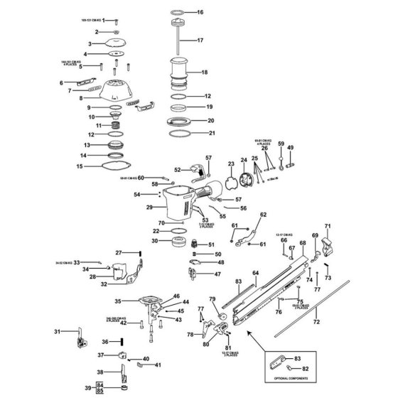 DeWalt DPN9033 Main Assembly