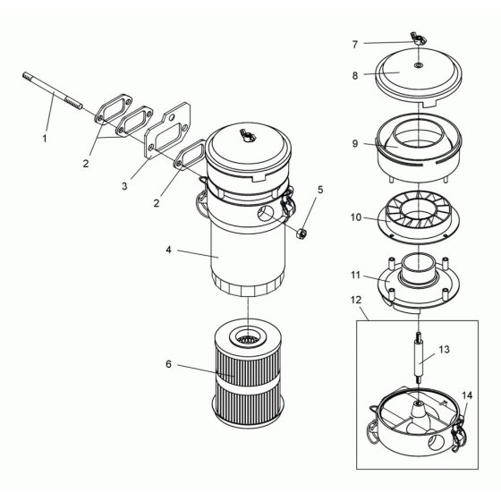 Air Filter for Wacker DPS2040