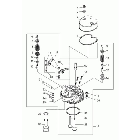 Cylinder Head for Wacker DPS2040