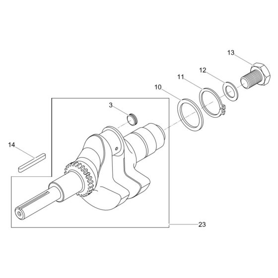 Crankshaft Assembly for Wacker