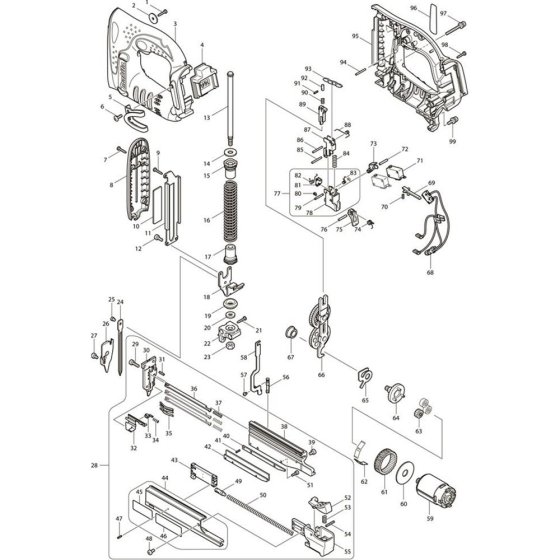 Makita DPT350Z Main Assembly