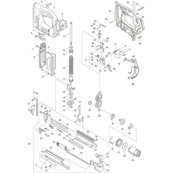 Makita DPT351RFE Assembly