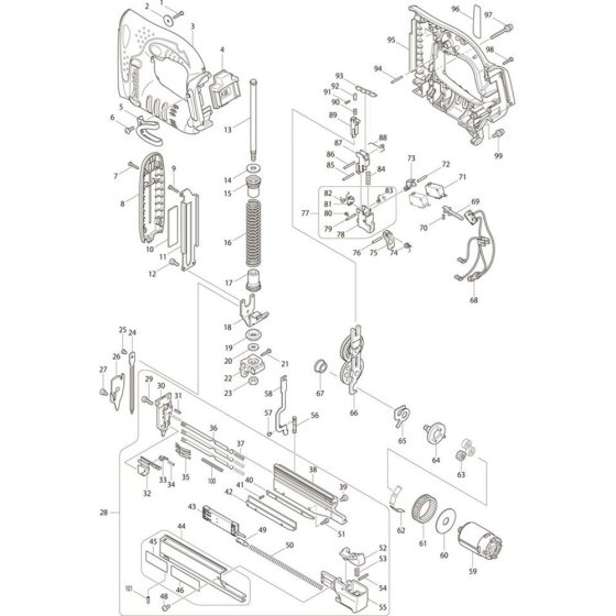 Main Assembly for Makita DPT351RMJ