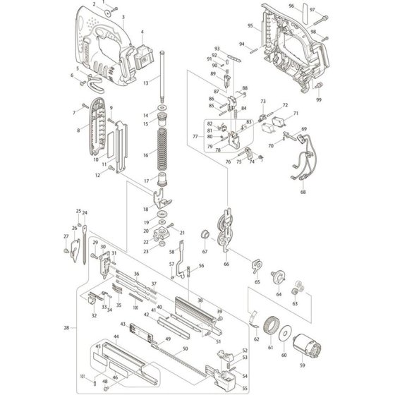 Main Assembly for Makita DPT351Z