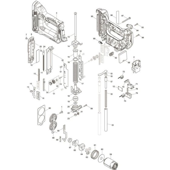 Makita DPT353RTJ Main Assembly