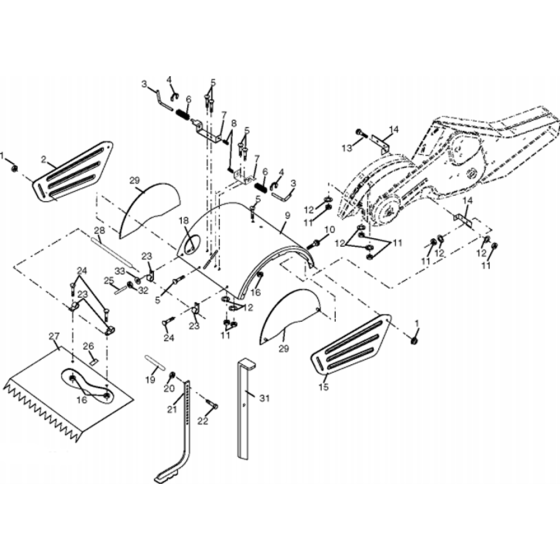 Tine Shield Assembly for DRT 70