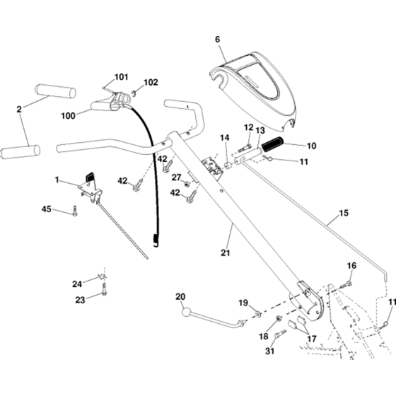 Handle Assembly for Husqvarna
