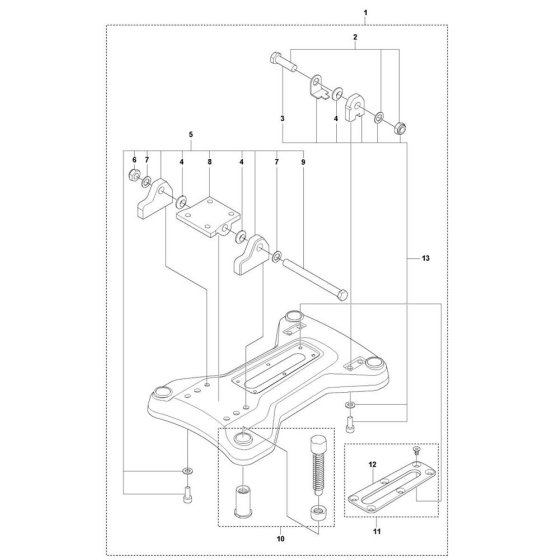 Base Plate for Husqvarna DS 500