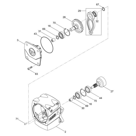 Crankcase Assembly for DS70