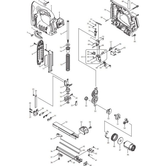 Makita DST110Z Main Assembly