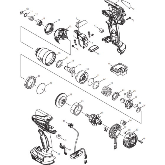 Makita DTD134RFE Assembly
