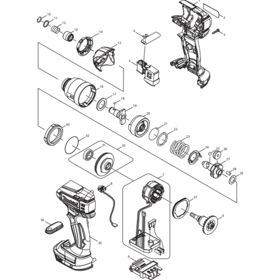 Makita DTD147RFE Assembly