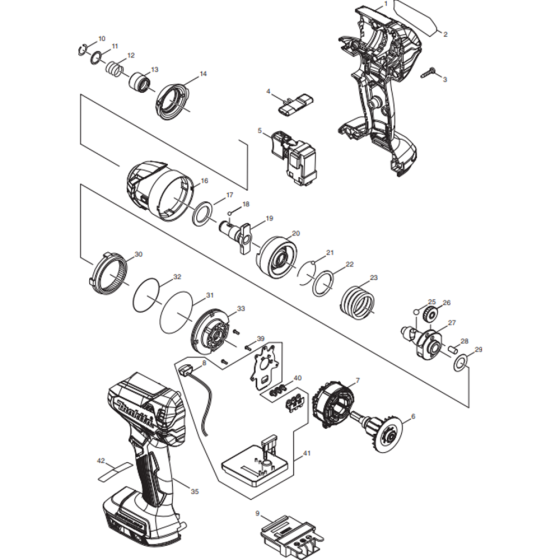 Makita DTD153RTJ Assembly