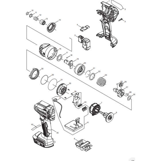 Makita DTD153Z Assembly