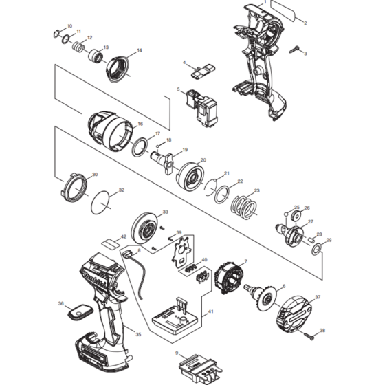 Makita DTD154Z Assembly