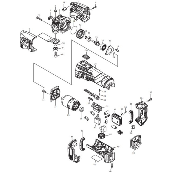 Main Assembly for Makita DTM40RFX3