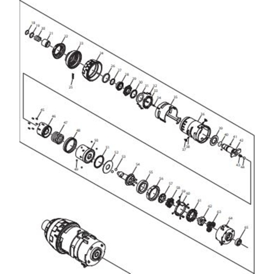 Drill Assembly for Makita DTP141RFE