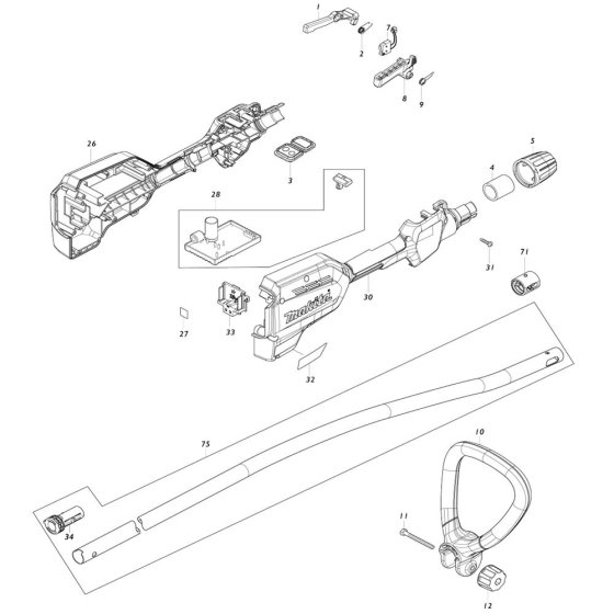 Makita DUR189 Assembly