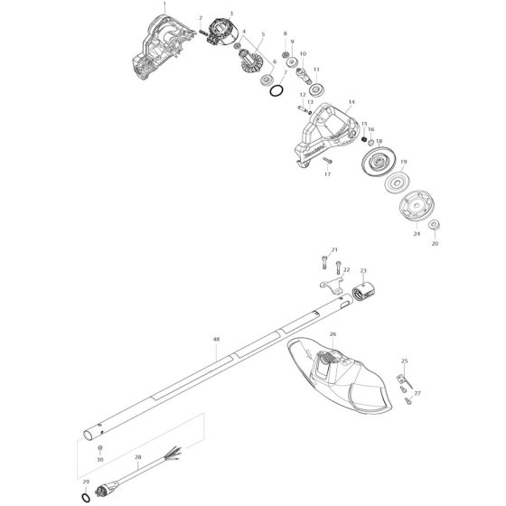 Handle & Shield for Makita DUR191L