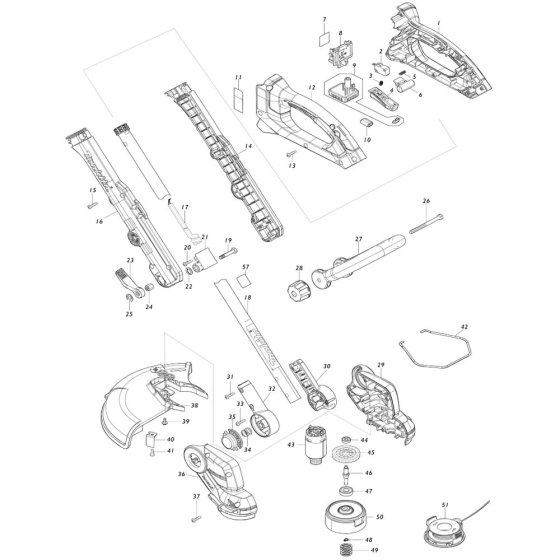 Makita DUR193 Assembly