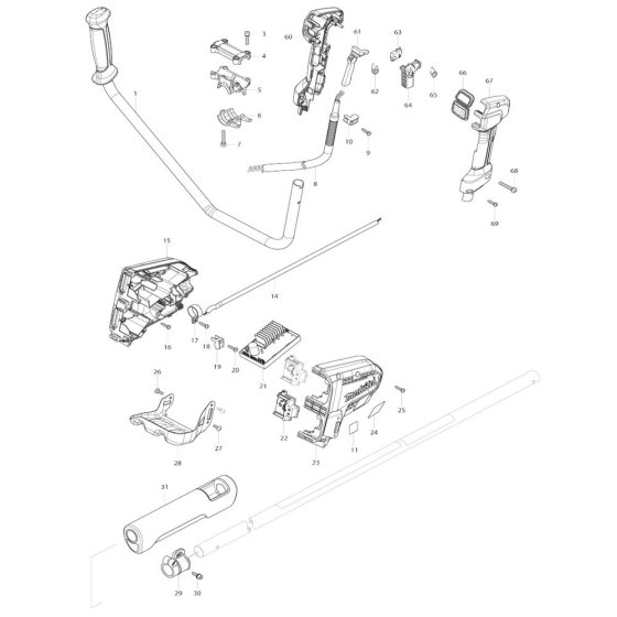 Makita DUR365U Assembly