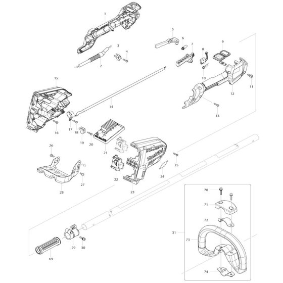 Makita DUR366L Assembly