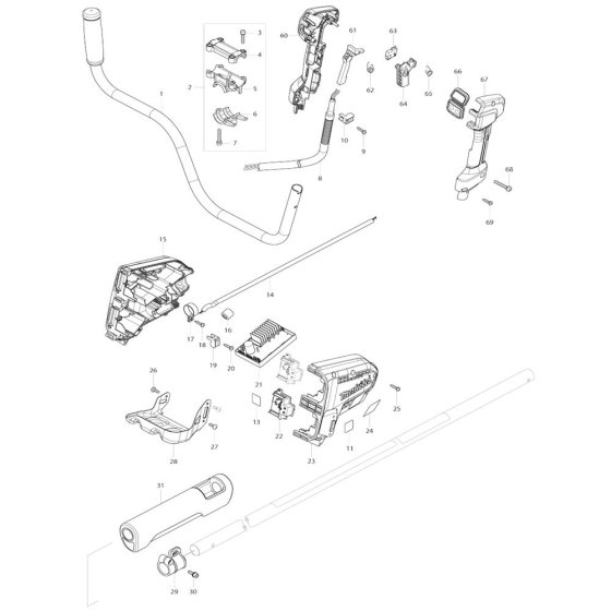 Makita DUR368A Assembly