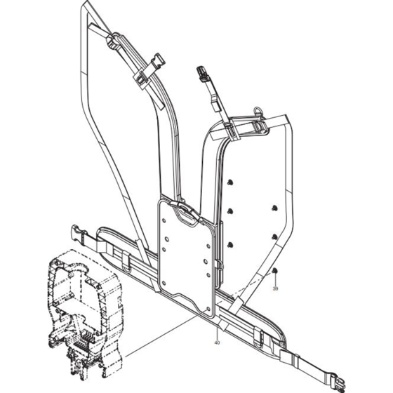 Main Assembly for Makita DVC260Z