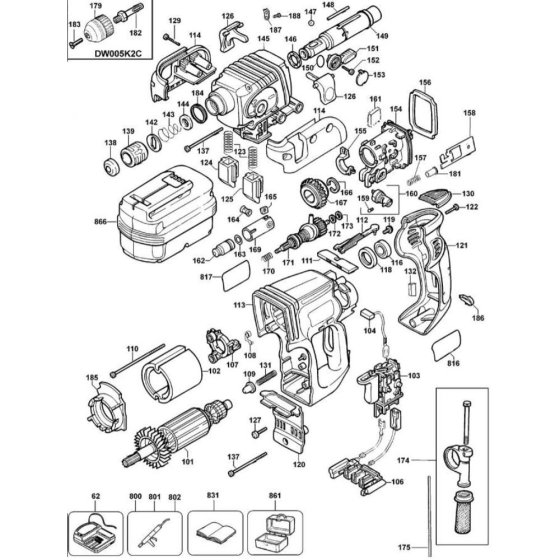 DeWalt DW005K Main Assembly