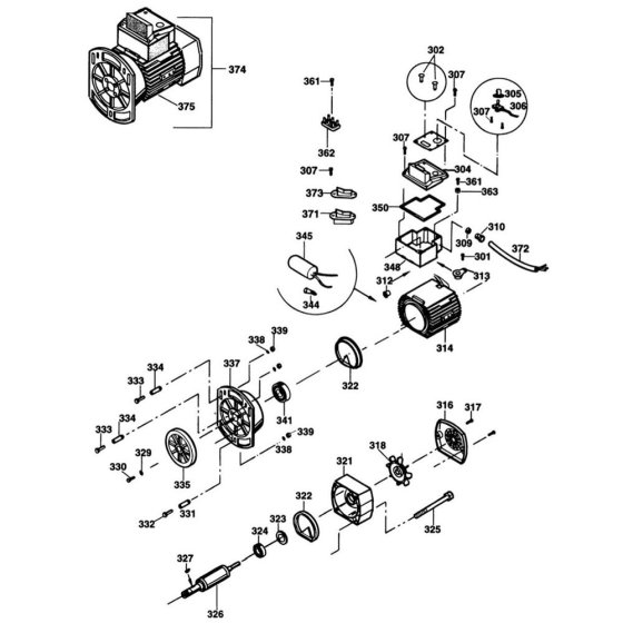 Arbor Assembly for DeWalt DW1163