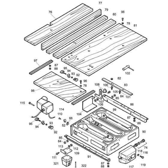 Table Assembly for DeWalt DW1251